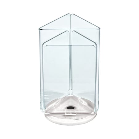 Azar Displays Three-Sided Revolving Sign and Menu Holder, 4 in. W x 6 in. H 193726-WHT